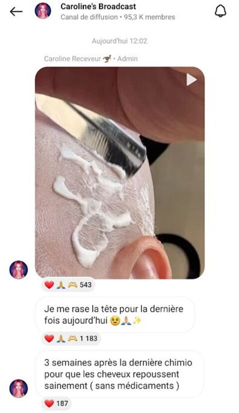 Caroline Receveur Atteinte D Un Cancer Elle Se Rase Le Cr Ne Pour