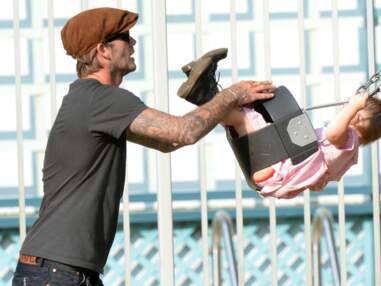 David Beckham au parc avec Harper