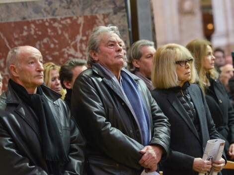 Alain Delon et Mireille Darc rendent un dernier hommage à Georges Lautner