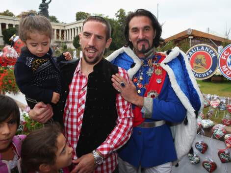Franck Ribéry et ses enfants à la fête de la bière