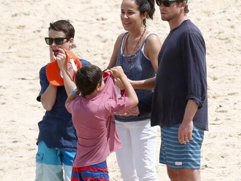 Simon Baker en famille à Bondi Beach