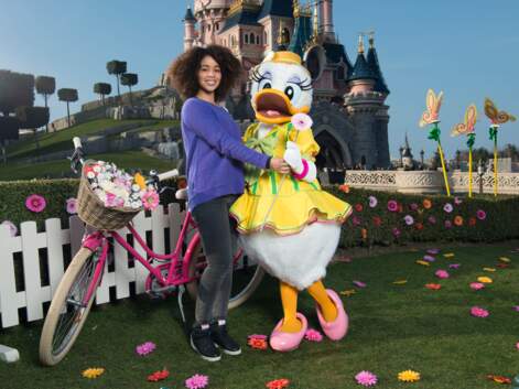 Mélissa Theuriau, Caroline Ithurbide et Nicolas Duvauchelle fêtent le retour du printemps à Disneyland Paris