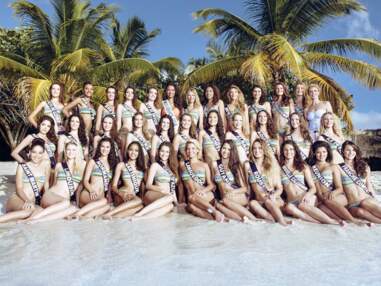Les candidates à l'élection Miss France 2015 en maillot de bain