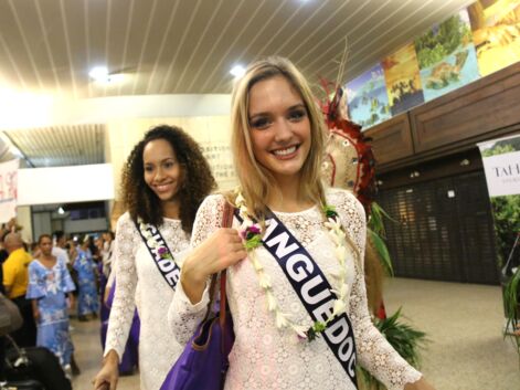 L’arrivée endiablée à Tahiti des candidates de Miss France 2016 avec Camille Cerf