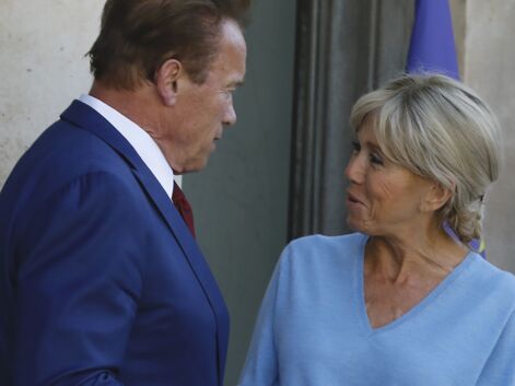 Brigitte Macron très proche d'Arnold Schwarzenegger lors de sa visite à l'Élysée