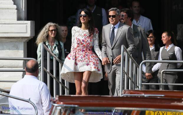 La première apparition de Monsieur et Madame Clooney