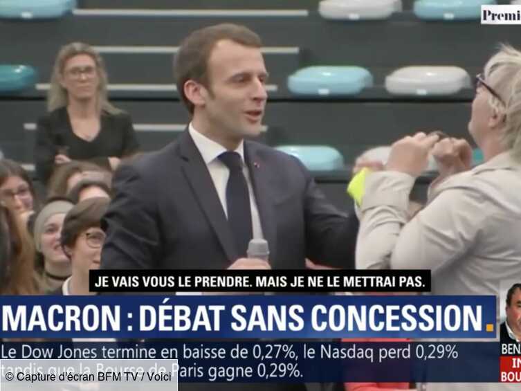 Video Emmanuel Macron Le Drôle De Cadeau Que Lui A Offert Une Gilet Jaune Voici 