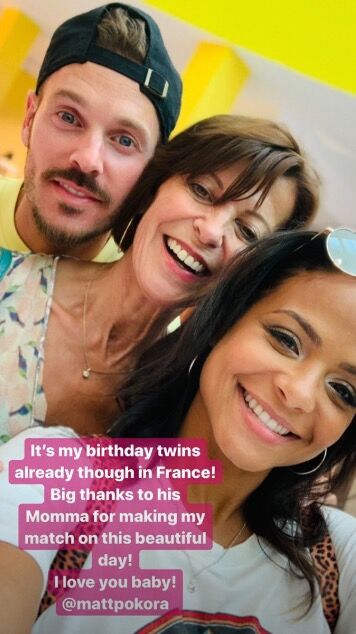 Photos M Pokora Pose Avec Sa Mere Et Christina Milian Pour Leur Anniversaire Voici