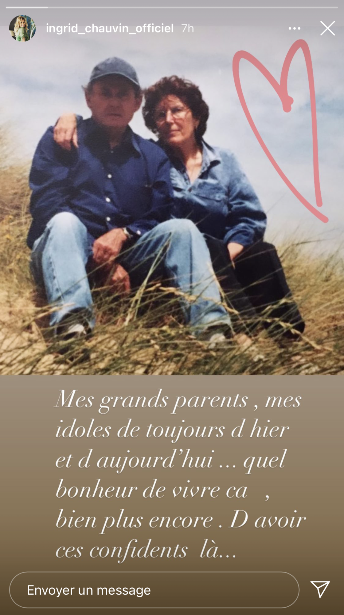 Photo Ingrid Chauvin Publie Une Tres Rare Photo De Ses Grands Parents Ses Confidents Voici