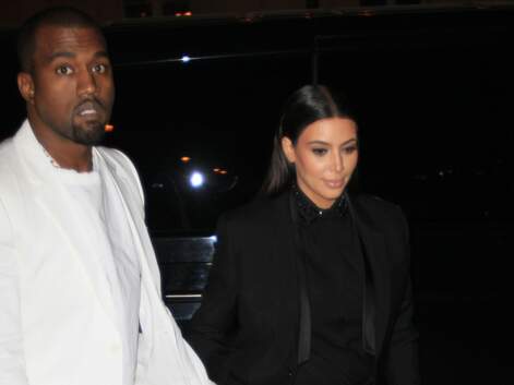Kim Kardashian et Kanye West en noir et blanc au défilé Givenchy à Paris