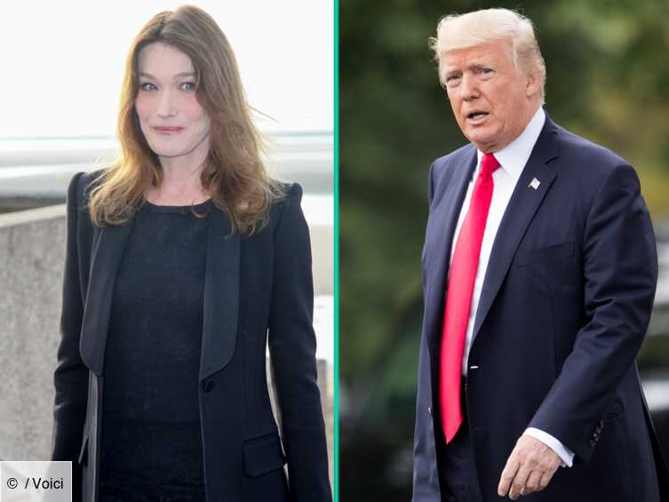 Carla Bruni revient sur les rumeurs de liaison avec Donald Trump - Voici