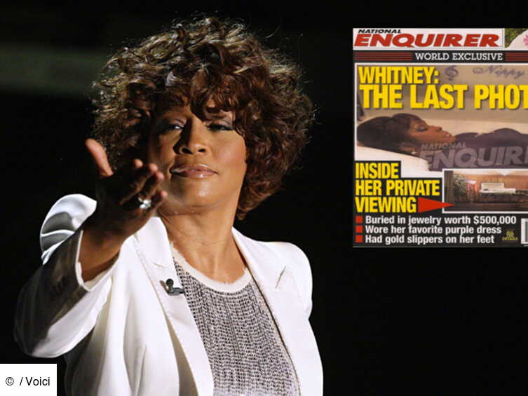 Une photo de Whitney Houston dans son cercueil en une d’un tabloïd - Voici
