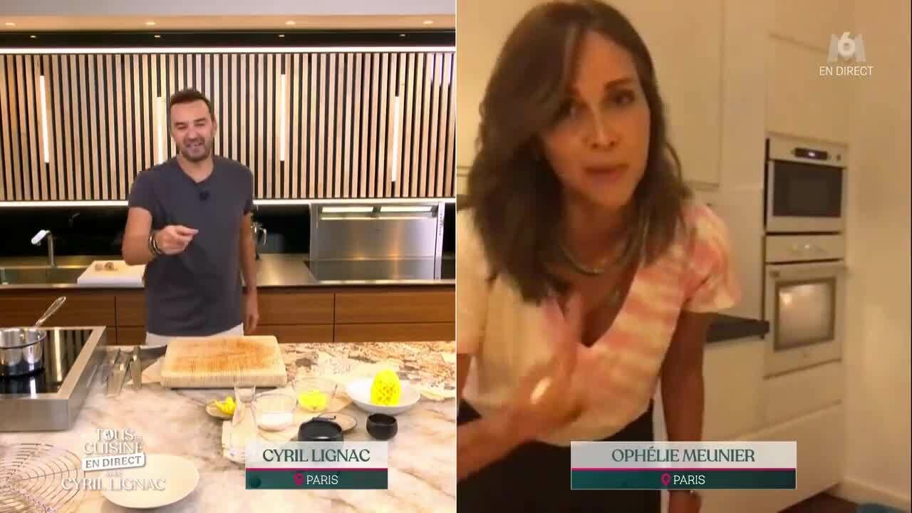 Video Tous En Cuisine Ophelie Meunier Intriguee Par La Drole D Habitude De Cyril Lignac Voici