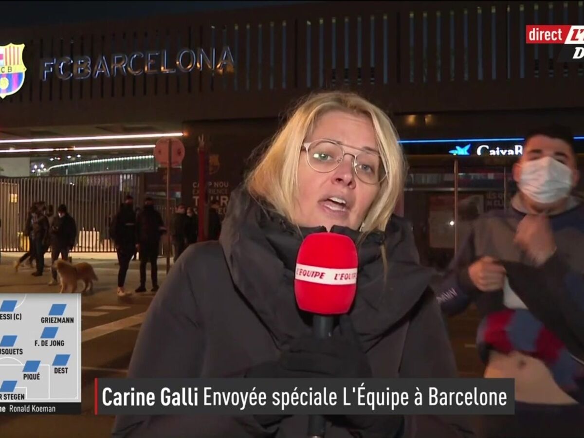 Carine Galli (L'Equipe) craque en plein duplex, son chéri Giovanni Castaldi aux anges