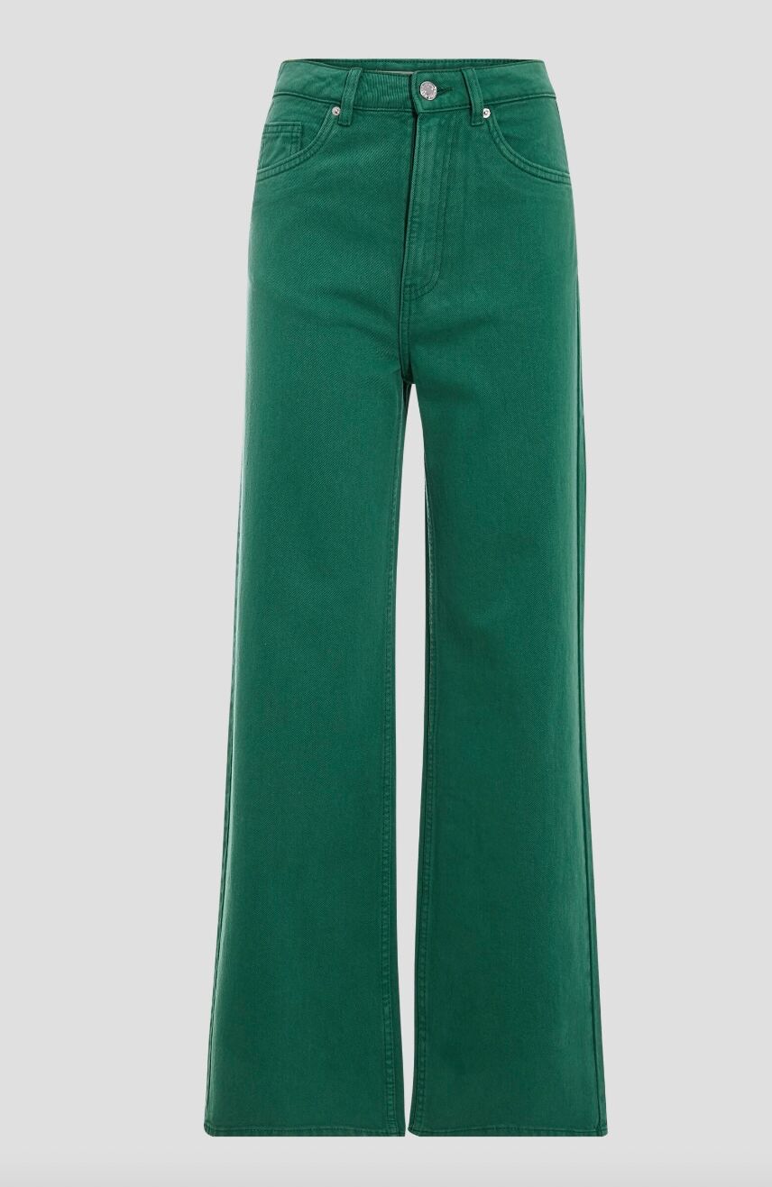 Cache jean femme Cache taille haute et jambes larges vert, 29,99 euros