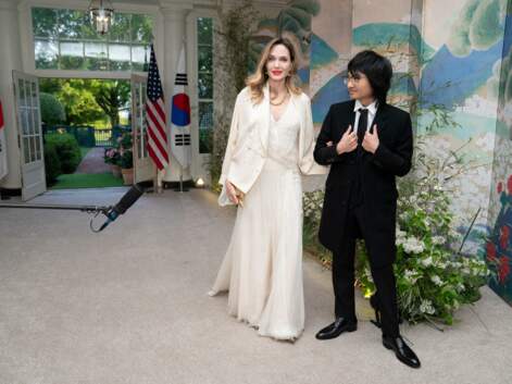 Angelina Jolie et son fils Maddox inséparables et complices lors du dîner d'Etat à la Maison Blanche