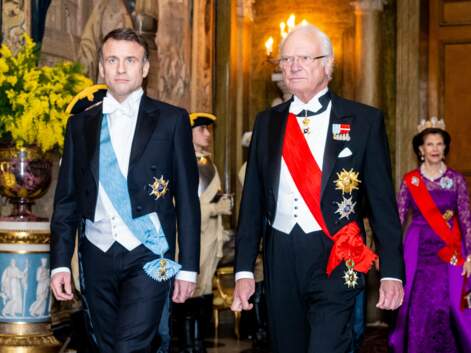 Emmanuel et Brigitte Macron invités à un banquet d'Etat par le roi Carl XVI Gustaf de Suède et la reine Silvia 