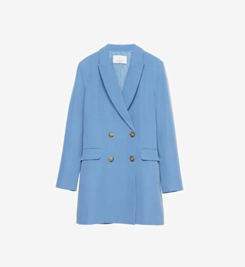 manteau bleu électrique zara