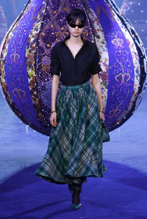 Le tartan sur le défilé Dior automne-hiver 2023-2024