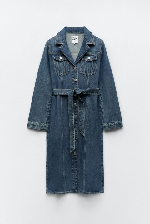ZW Robe en jean à poches, Zara, 49,95 euros.