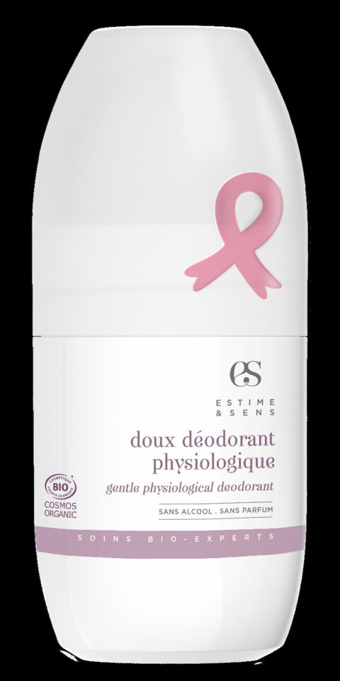 Doux déodorant physiologique, estime&sens, édition Octobre Rose, 12 euros.