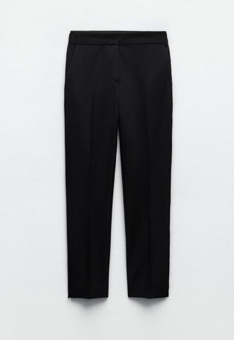 Pantalon de tailleur à taille jogging noir Zara, 29,95 euros