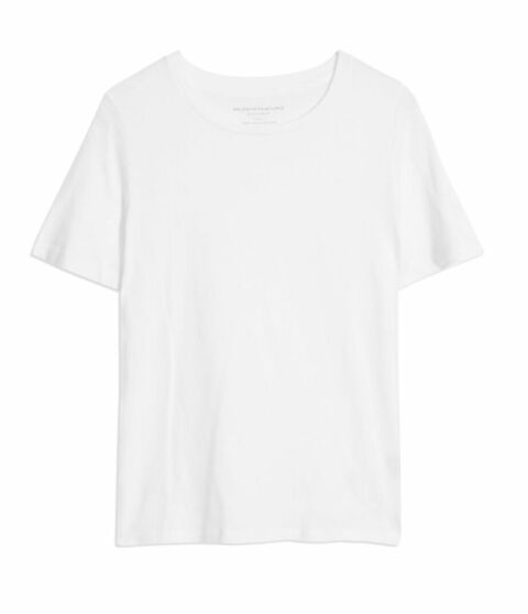 T-shirt Polly col rond manches courtes en Coton Majestic Filature, 55 euros