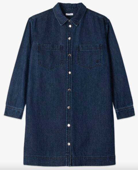 Robe chemise ample en jean Gemo, 35,99 euros