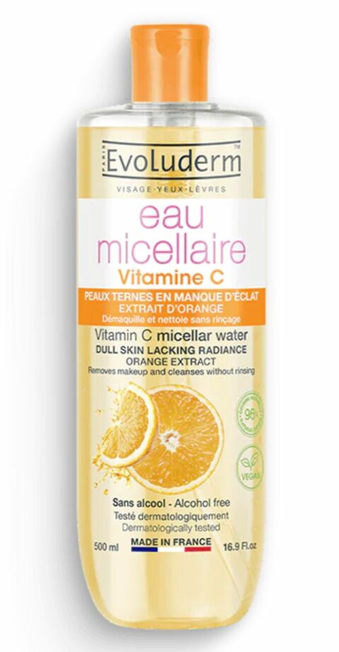 Eau Micellaire Démaquillante Vitamine C Evoluderm à 2,75€ les 100 ML