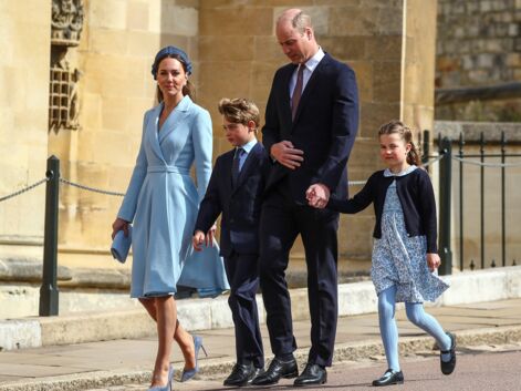 Le prince William, Kate Middleton, George, Charlotte et d'autres membres de la famille royale à la messe de Pâques