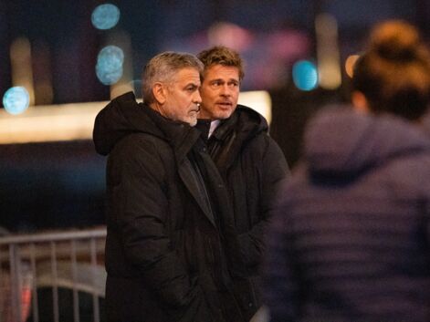 Découvrez les photos inédites de Brad Pitt et George Clooney sur le tournage du thriller Wolves 
