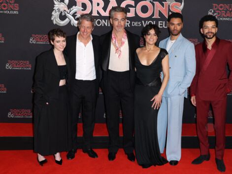 Michelle Rodriguez, Chris Pine entourés de nombreuses stars françaises pour la première de Donjons et dragons au Grand Rex