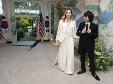 Angelina Jolie et son fils Maddox inséparables et complices lors du dîner d'Etat à la Maison Blanche