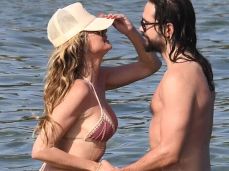 Heidi Klum et son mari Tom Kaulitz très amoureux à la plage