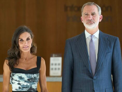 Le roi Felipe VI et Letizia d'Espagne à l'ouverture de la Galerie des Collections Royales au Palais Royal de Madrid 