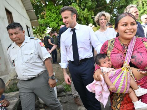 Le président Emmanuel Macron rencontre les habitants de Camopi en Guyane