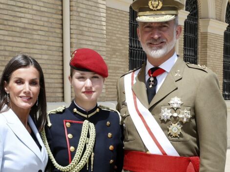 Felipe VI et Letizia d'Espagne fiers de leur fille Leonor au 40ᵉ anniversaire de son serment au drapeau