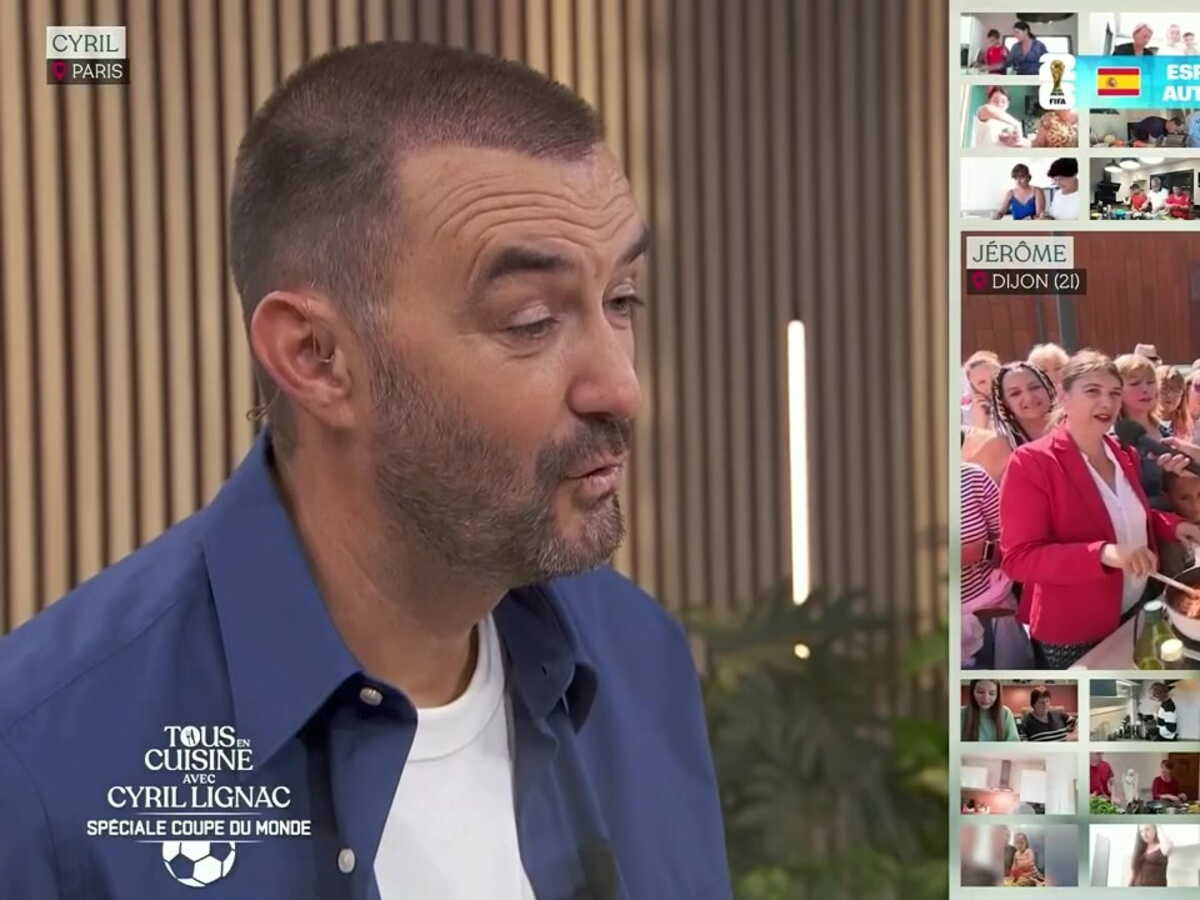"Il n'y a absolument jamais de chorizo" : Cyril Lignac repris en direct par une inconnue sur sa recette dans Tous en cuisine (ZAPTV)