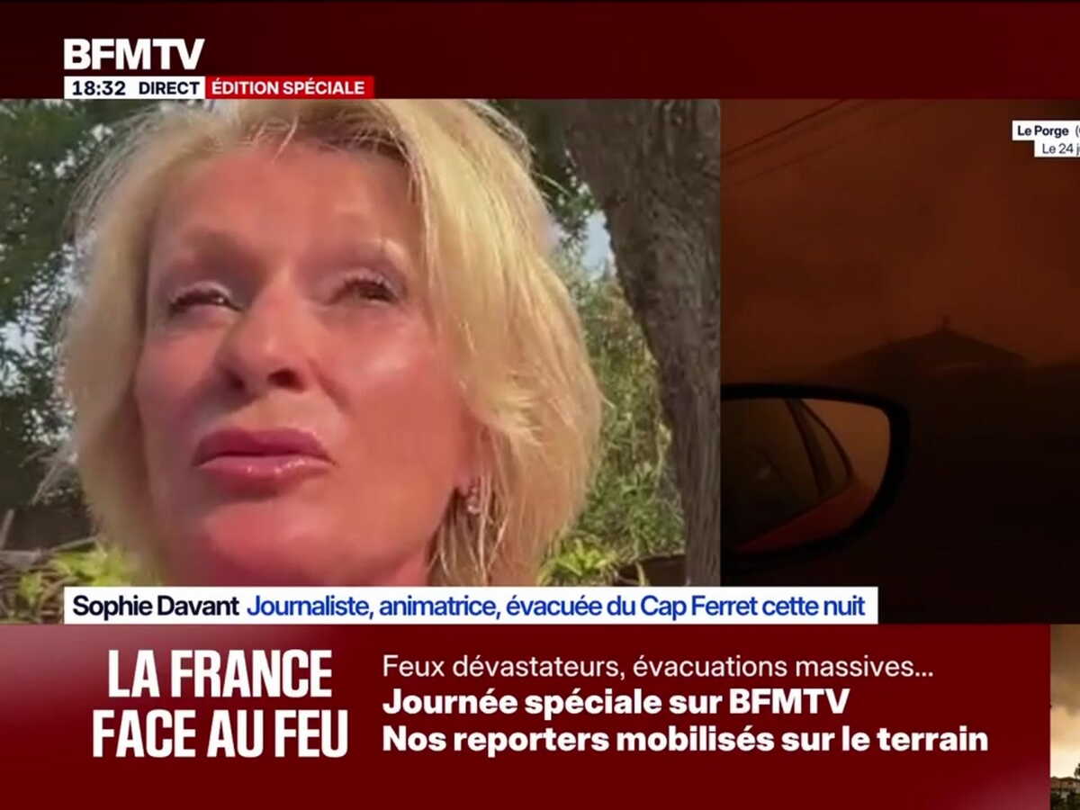 "Je me sentais à peu près en sécurité" : Sophie Davant revient sur son évacuation en urgence du Cap-Ferret avec William Leymergie (ZAPTV)
