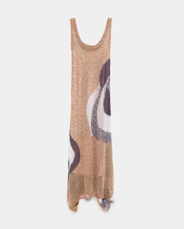 Coachella : Robe longue en maille, Zara, 49,95 euros
