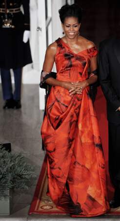 Michelle Obama en Alexander McQueen
