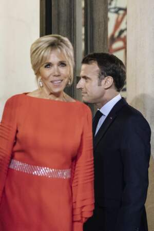 Brigitte et Emmanuel Macron à l'Elysée