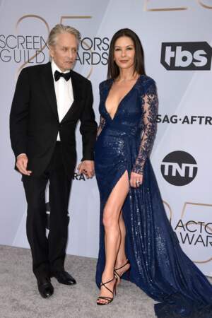 Catherine Zeta-Jones et Michael Douglas aux SAG Awards 2019, le 27 janvier, à Los Angeles