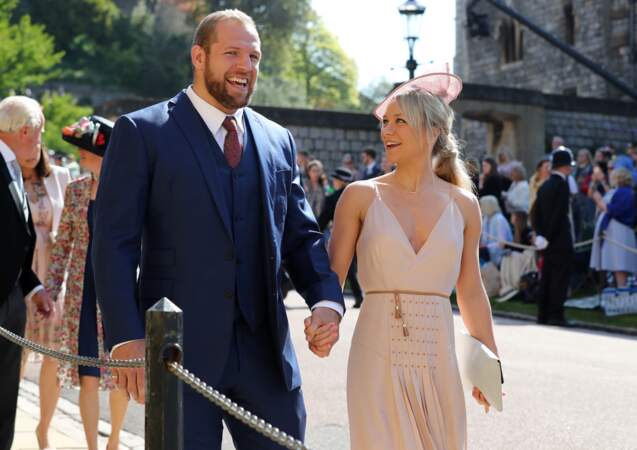 Le rugbyman anglais James Haskell et sa fiancée, la star de télévision Chloe Madeley