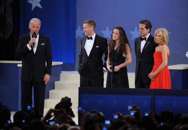 Joe Biden avec ses trois enfants - Beau, Ashley et Hunter -  et son épouse