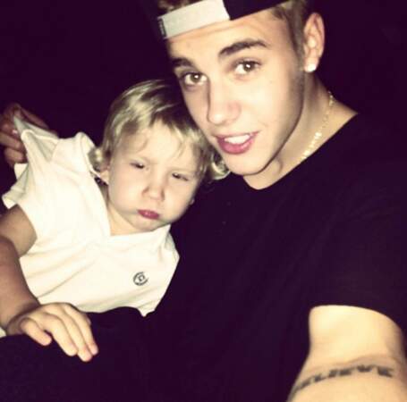 Justin Bieber et son petit frère Jaxon