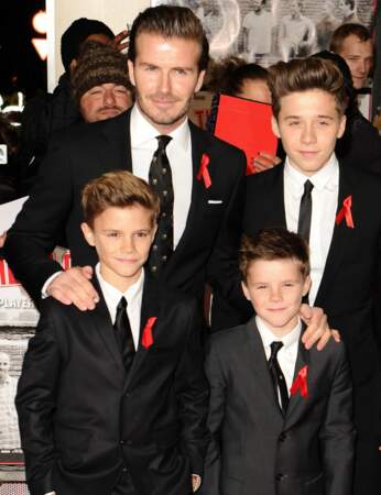 ...Un avis partagé par David Beckham et ses trois garçons, Brooklyn, Romeo et Cruz