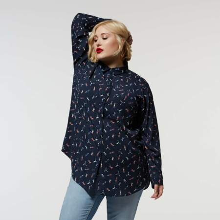 Hayley Hasselhoff pour Kiabi - chemise fluide jusqu'au 50, 18€