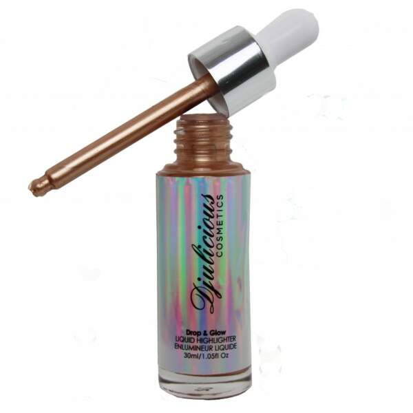 Drop & glow highlighter liquide teinte Oh My Gold, Djulicious Cosmetics, 20€