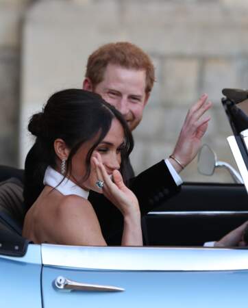 Le prince Harry et sa femme Meghan Markle prennent la route pour la soirée à Frogmore House